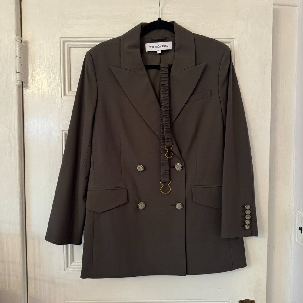 Veronica Beard Hutchinson Green Blazer Dickey Jacket - Picture 5 of 12